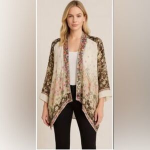 Johnny Was Floral Embroidered Kimono XS